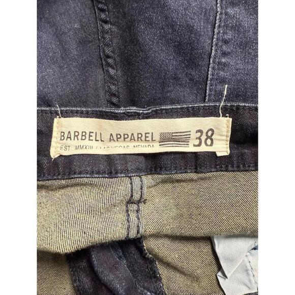 Barbell Apparel Jeans Mens 38x33 Dark Blue Performance Stretch - Picture 4 of 8